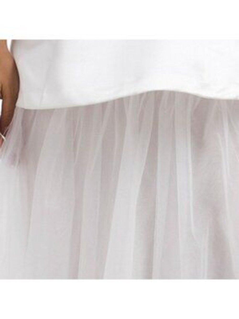 MANIJU Dropped Waist Adjustable Strap Tulle Gown - Picture 4 of 4